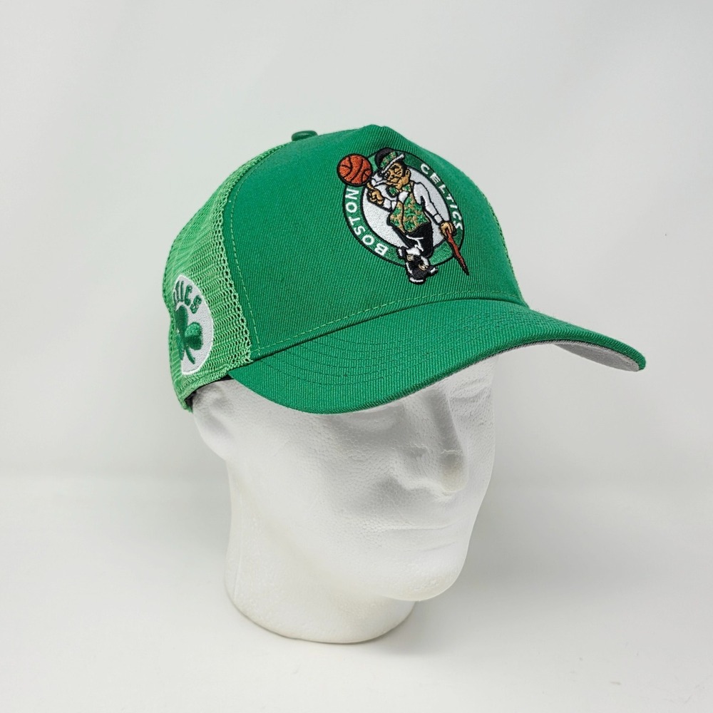 Pro Standard Boston Celtics NBA Trucker Hat A Frame Cap Logo Embroidery Green